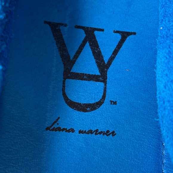 Diana Warner Turquoise Blue Leather Foldy Driving Loafer Women's Size 38/7 - Picture 8 of 12